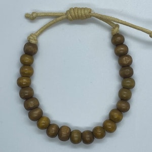 Handmade Beaded Wooden Cotton Bracelet |Rustic Brown, Black & Natural Beautiful Beads