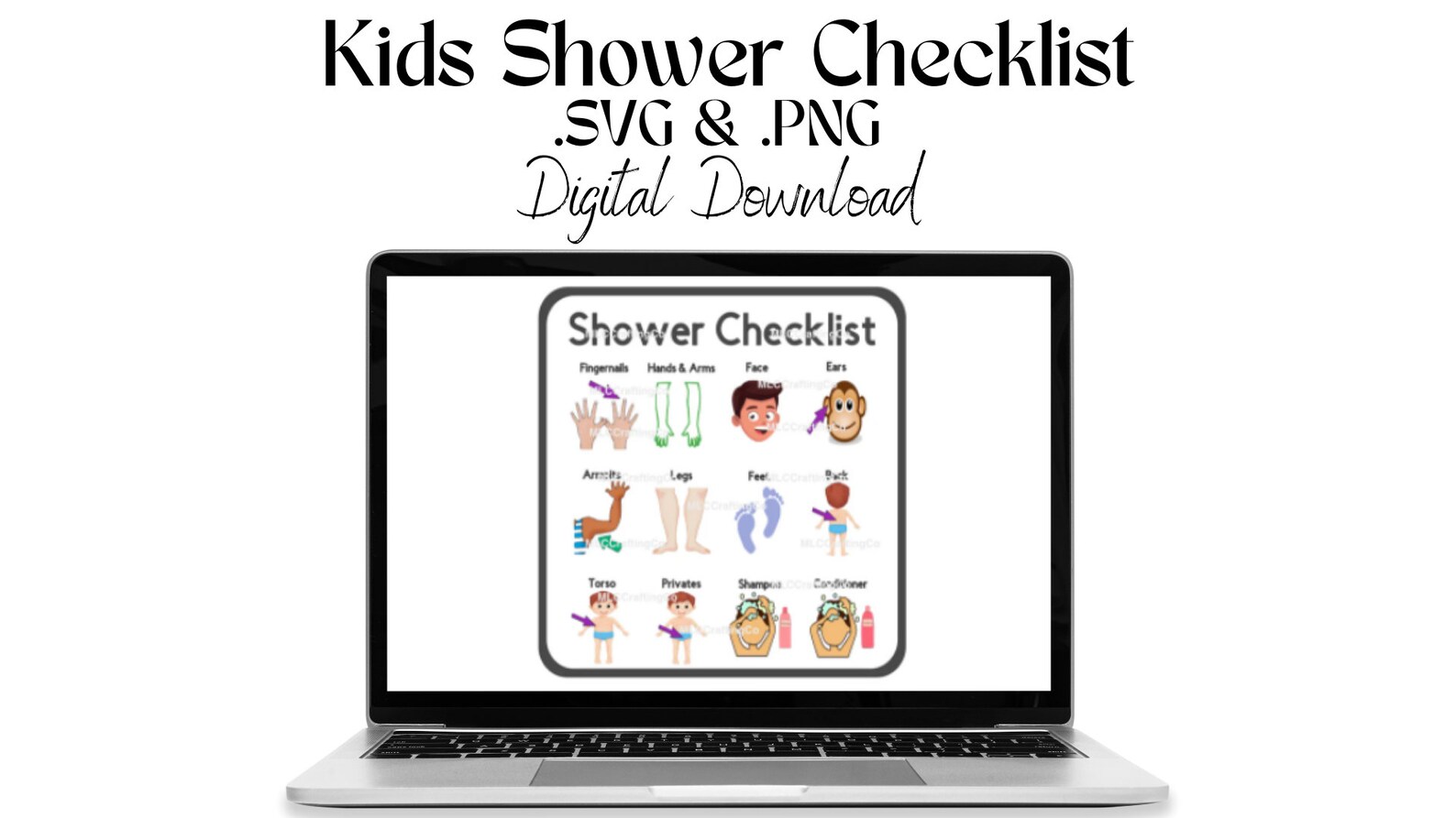 Kids Shower Checklist Boy Shower Routine Printable Routine Etsy Canada