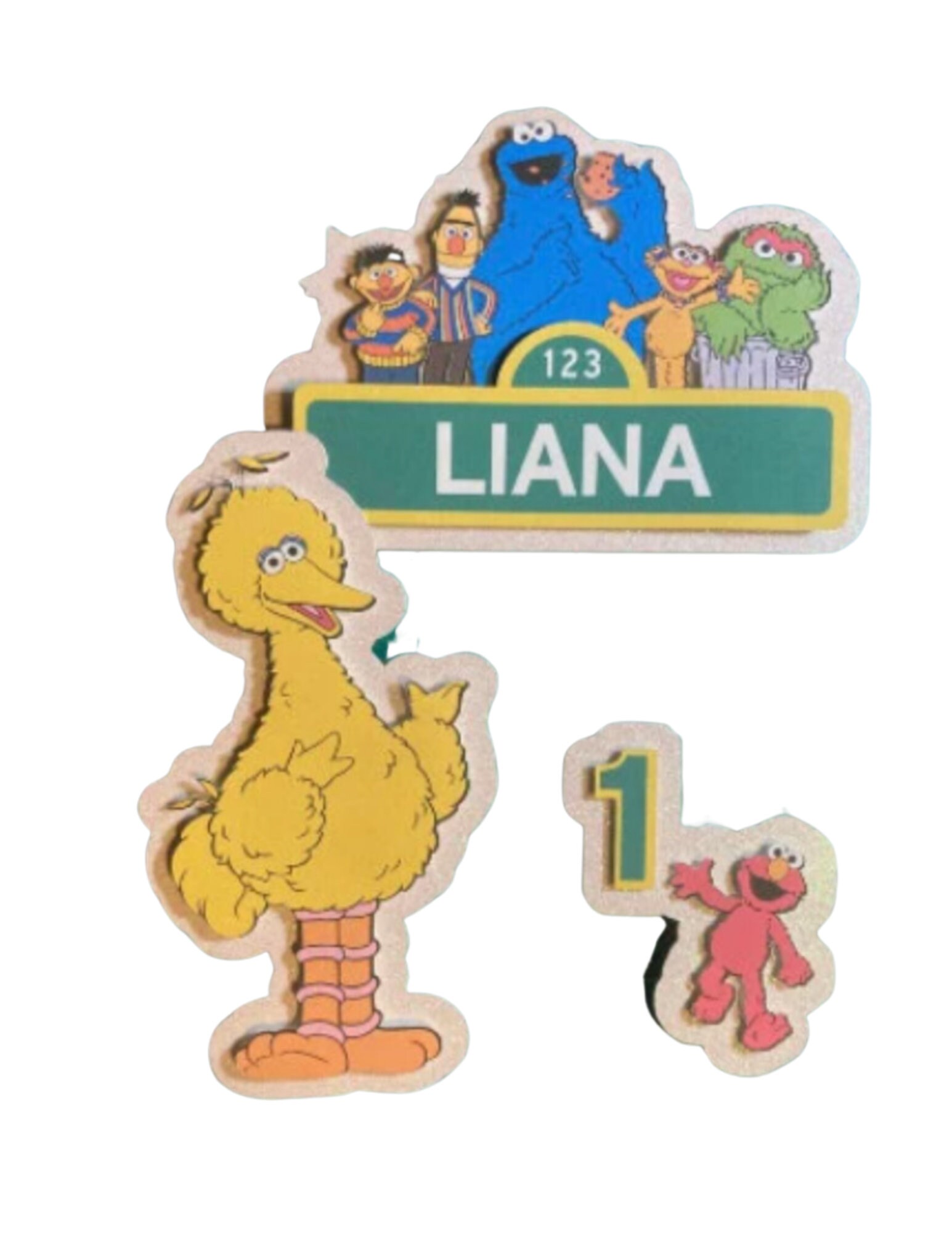 Personalized Sesame Street Cake Topper Birthday Cake Topper Etsy