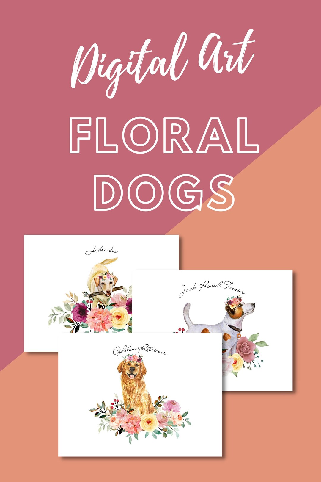 Digital Art Bundle Dog Breeds Printable Art Bundle Etsy