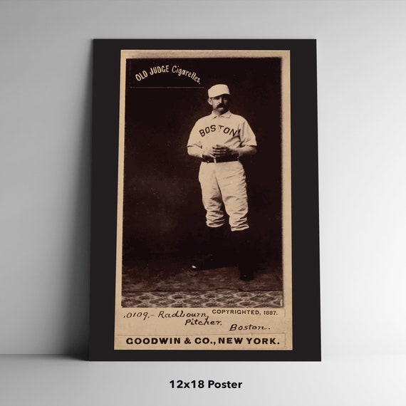 Old Hoss Radbourn 1887-1890 Old Judge Card Poster / Postcard