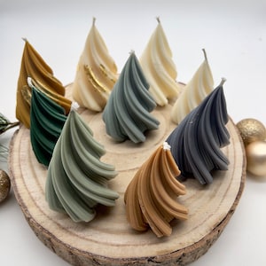 Swirl Christmas tree-Christmas tree candles-Christmas tree-candles-gift idea-Advent calendar-gift-decorative candle-Christmas candle