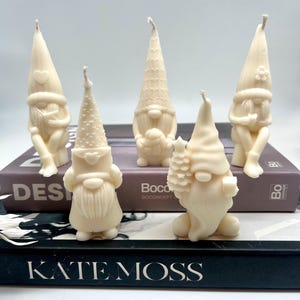 gnome-gnome candle-candles-Christmas-rapeseed wax-vegan-gift idea-Christmas decoration-Christmas