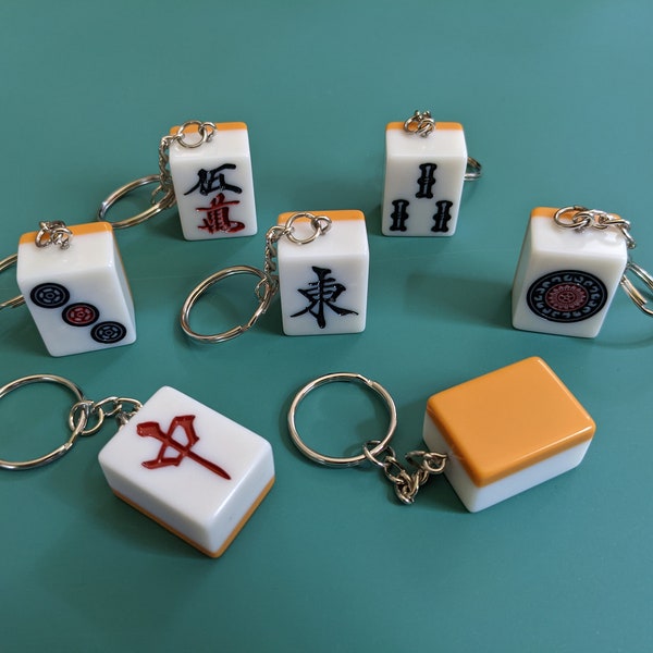 Japanese Mahjong Tile Keychain - YELLOW