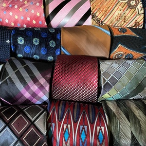 24 Pieces Mens Designer Silk Neckties Lot Wholesale Wear Quilt Craft Stripe Geometric Abstract Excellent Tie Lots