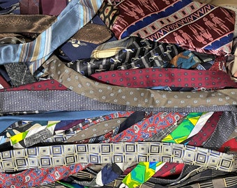 Lot 50 Neckties Mix Craft Quilting Cutter Abstract Stripe Deco More Tie Lots