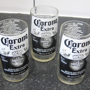 Corona Lager Beer 330ml recycled glass bottle into tumbler beaker pen pot