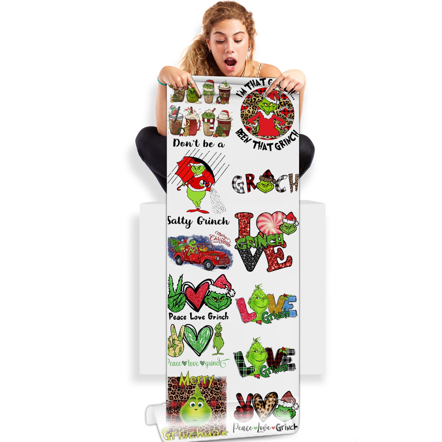 World of Grinch DTF Direct-to-Film Gang Sheets DTF Transfers - 22" X 60"