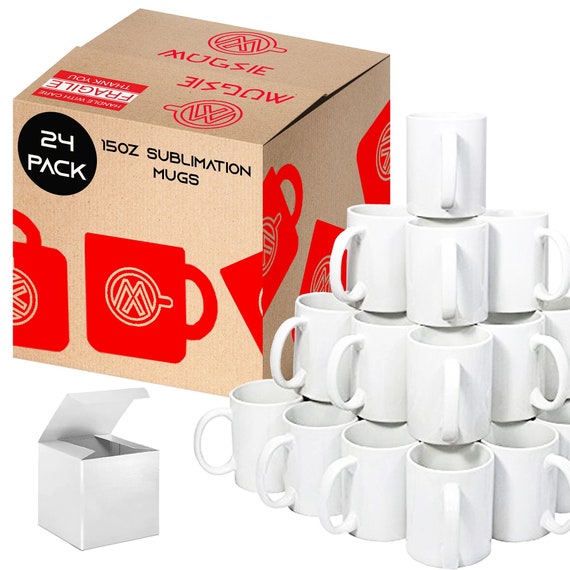 Premium Set of 24 El Grande White Ceramic Sublimation Mugs With Gift Boxes  - Perfect for Sublimation Printing - Etsy
