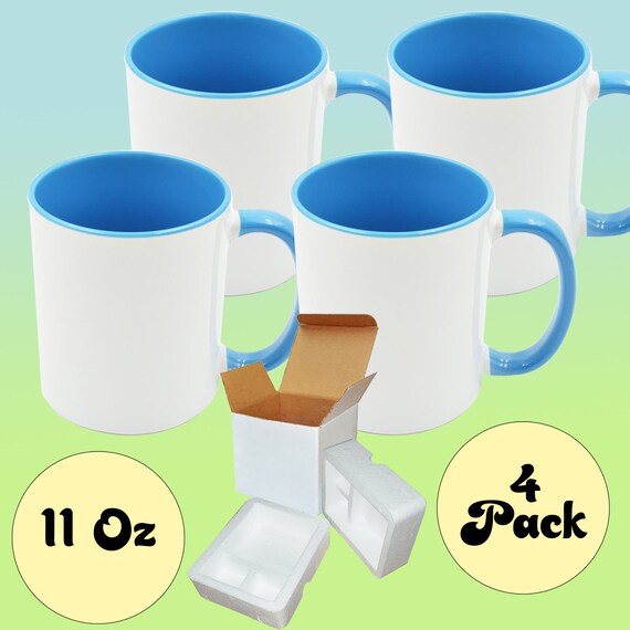 4 PCS Mugs Premium Quality Red Color Tone 11 OZ Blank Sublimation