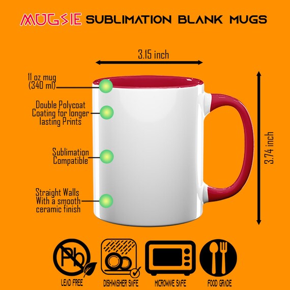 Set of 8 11 Oz Mixed Colors Professional Grade Stoneware Mug- Sublimation  Series - With Shipping Boxes - Etsy