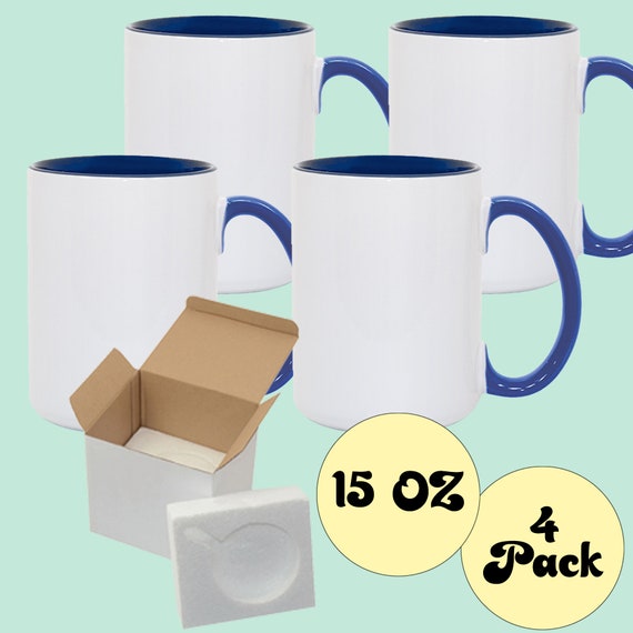 6-Pack 15oz Dark Blue Sublimation Mugs