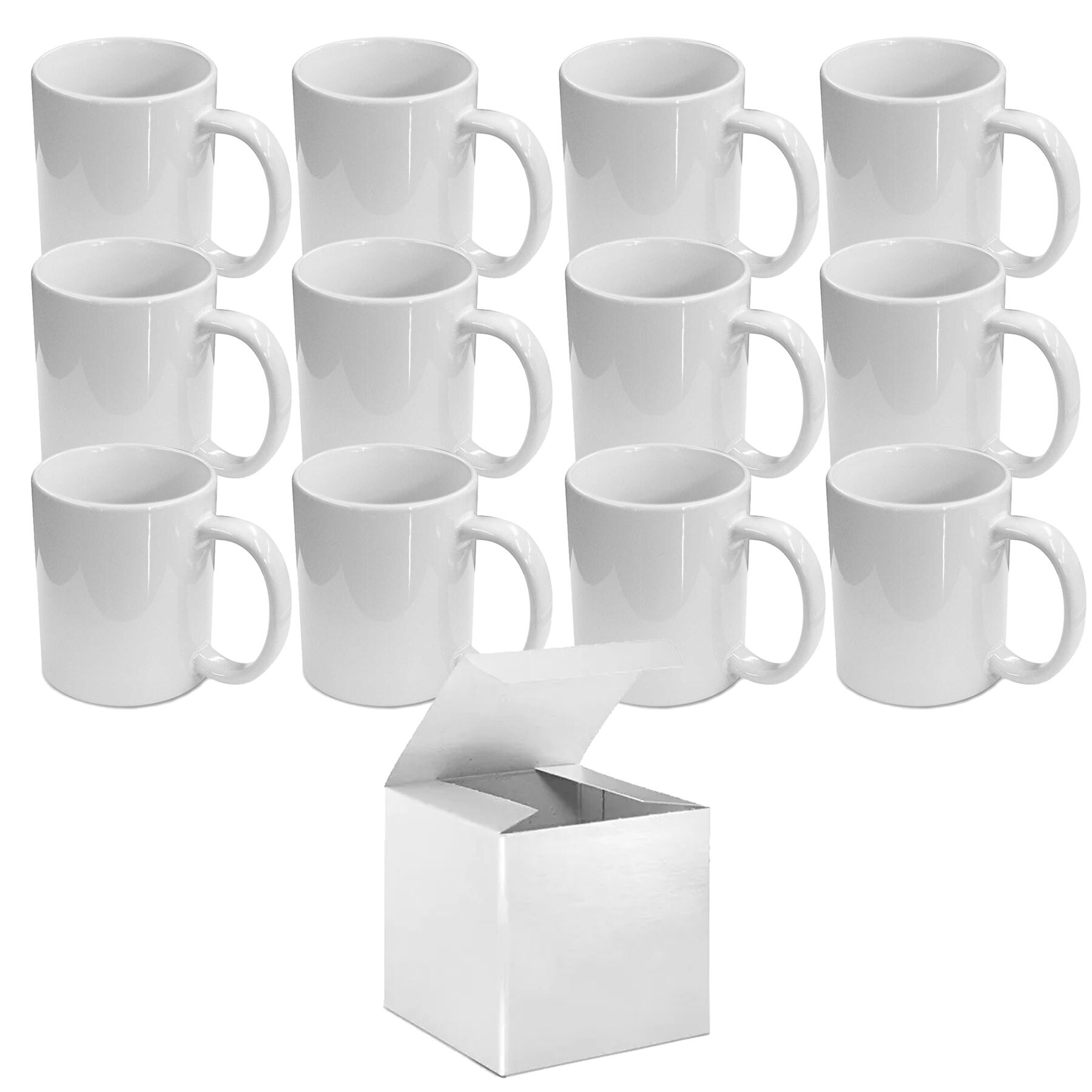 Set of 12 11 Oz White Professional Grade Sublimation Mug- Sublimation  Series - With Individual White Gift Box - Etsy