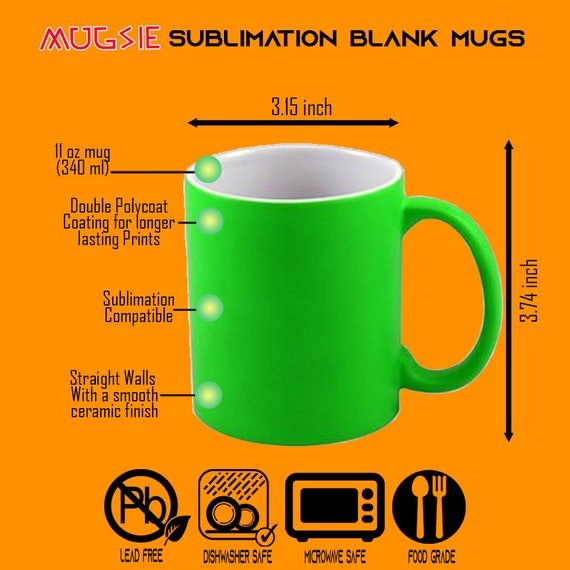36pcs Sublimation 11oz Coffee Mugs Blanks,two Tone Color, 12 Color to  Choose 