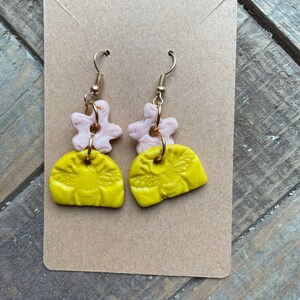 Bee clay earrings
