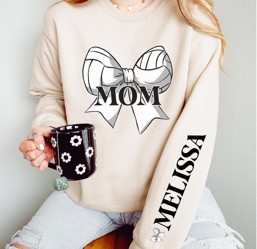 Snorider Design Personalized Volleyball Sweatshirt, Customized Volleyball Mom Hoodie, Volleyball Mom Era, Game Day Volleyball, Gift For Volleyball Player