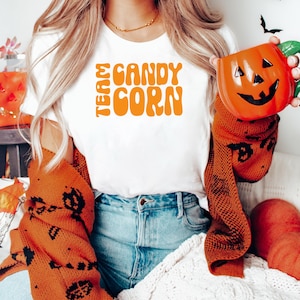 Candy Corn Shirt, Funny Gift for Candy Corn Lovers, Funny Spooky Season T-shirt, Oversized Shirt for Halloween