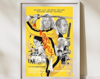 Kill Bill Inspired Art Print | Quentin Tarantino Poster | Tarantino Art | Kill Bill Poster