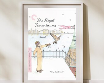 The Royal Tenenbaums Digital Art Print | Wes Anderson Printable Poster | Wes Anderson Art