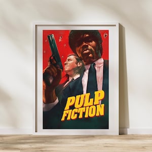 Pulp Fiction Inspired Art Print | Quentin Tarantino Poster | Tarantino Art