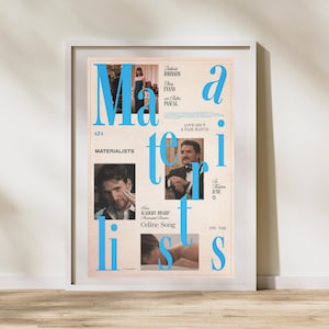 Materialists Inspired Digital Art Print | Materialists Printable Movie Poster | A24 Poster | Celine Song