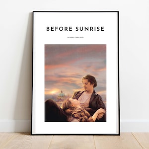 Before Sunrise Movie Art Print | Before Sunrise Movie Poster | Richard Linklater Poster | Julie Delpy Ethan Hawke
