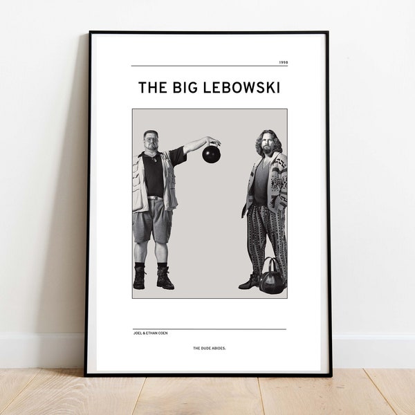 The Big Lebowski Inspired Digital Art Print | Coen Brothers Printable Poster | Big Lebowski Poster