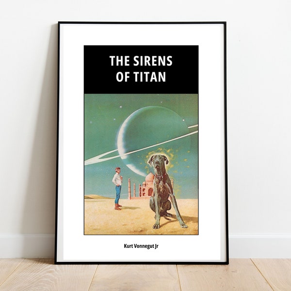 Kurt Vonnegut Digital Art Print | Sirens of Titan Poster | Vonnegut Wall Art | Literary Art