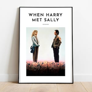 When Harry Met Sally Inspired Digital Art Print | Harry Met Sally Printable Poster | Rom-Com Art