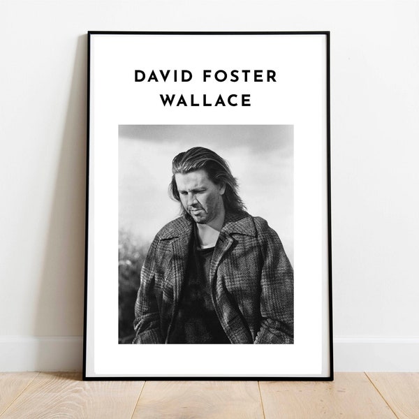 David Foster Wallce Art Print | Foster Wallace Poster | DFW Wall Art | Literary Art