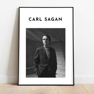 Carl Sagan Art Print | Carl Sagan Poster | Carl Sagan Wall Art | Literary Art