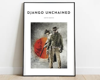 Django Unchained Inspiriert Kunstdruck | Quentin Tarantino Poster | Tarantino Art