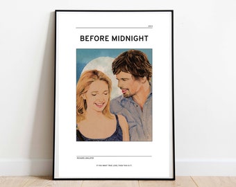 Before Midnight Movie Art Print | Before Midnight Movie Poster | Richard Linklater Poster | Julie Delpy Ethan Hawke