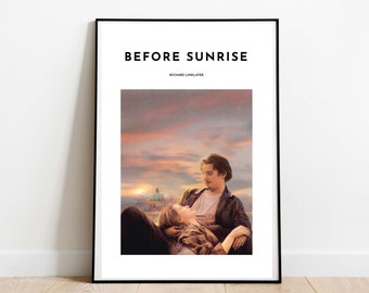Before Sunrise Movie Art Print / Before Sunrise Movie Poster / Richard Linklater Poster / Julie Delpy Ethan Hawke
