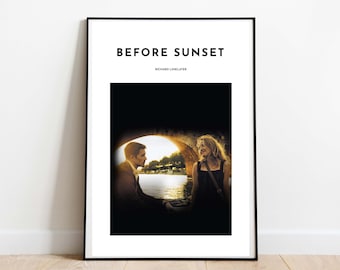Before Sunset Movie Art Print | Before Sunset Movie Poster | Richard Linklater Poster | Julie Delpy Ethan Hawke