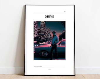 Drive Inspired Art Print | Drive Movie Poster | Ryan Gosling Movie Print | Nicolas Winding Refn