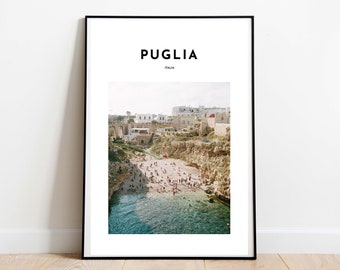 Puglia Italy Digital Art Print | Puglia Printable Wall Decor | Puglia Italia Poster | Art Print | Polignano Print