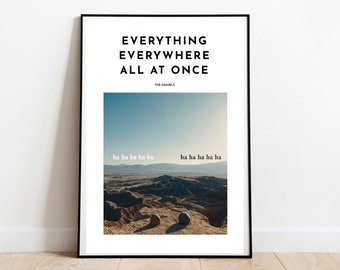 Everything Everywhere All at Once Inspired Digital Art Print | Everything Everywhere Printable Poster | The Daniels Art |