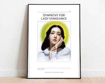Impresión artística inspirada en Simpatía por Lady Vengeance / Póster de la trilogía de la venganza / Póster de Park Chan-Wook