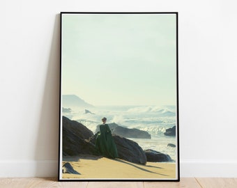 Porträt einer Dame am Feuer inspiriert von Kunstdruck | Porträt einer Dame auf Feuer Poster |