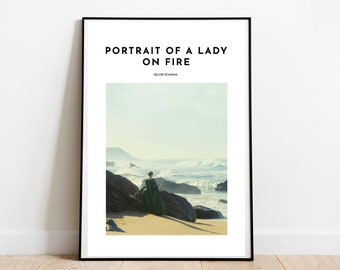 Porträt einer Dame am Feuer inspiriert von Kunstdruck | Porträt einer Dame auf Feuer Poster |
