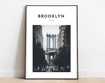 Brooklyn New York Art Print / Brooklyn Wall Decor / Brooklyn Photo Poster /