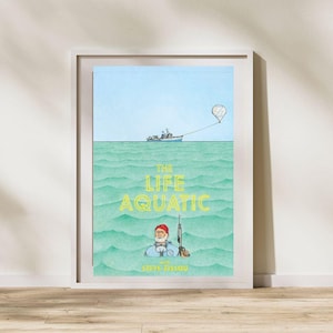 The Life Acquatic with Steve Zissou Inspired Art Print | Wes Anderson Poster | Wes Anderson Art