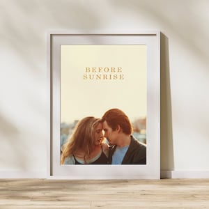 Before Sunrise Movie Art Print | Before Sunrise Movie Poster | Richard Linklater Poster | Julie Delpy Ethan Hawke