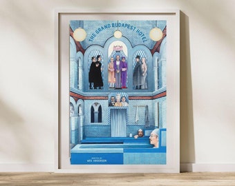 The Grand Budapest Hotel Digital Art Print | Wes Anderson Printable Poster | Wes Anderson Art