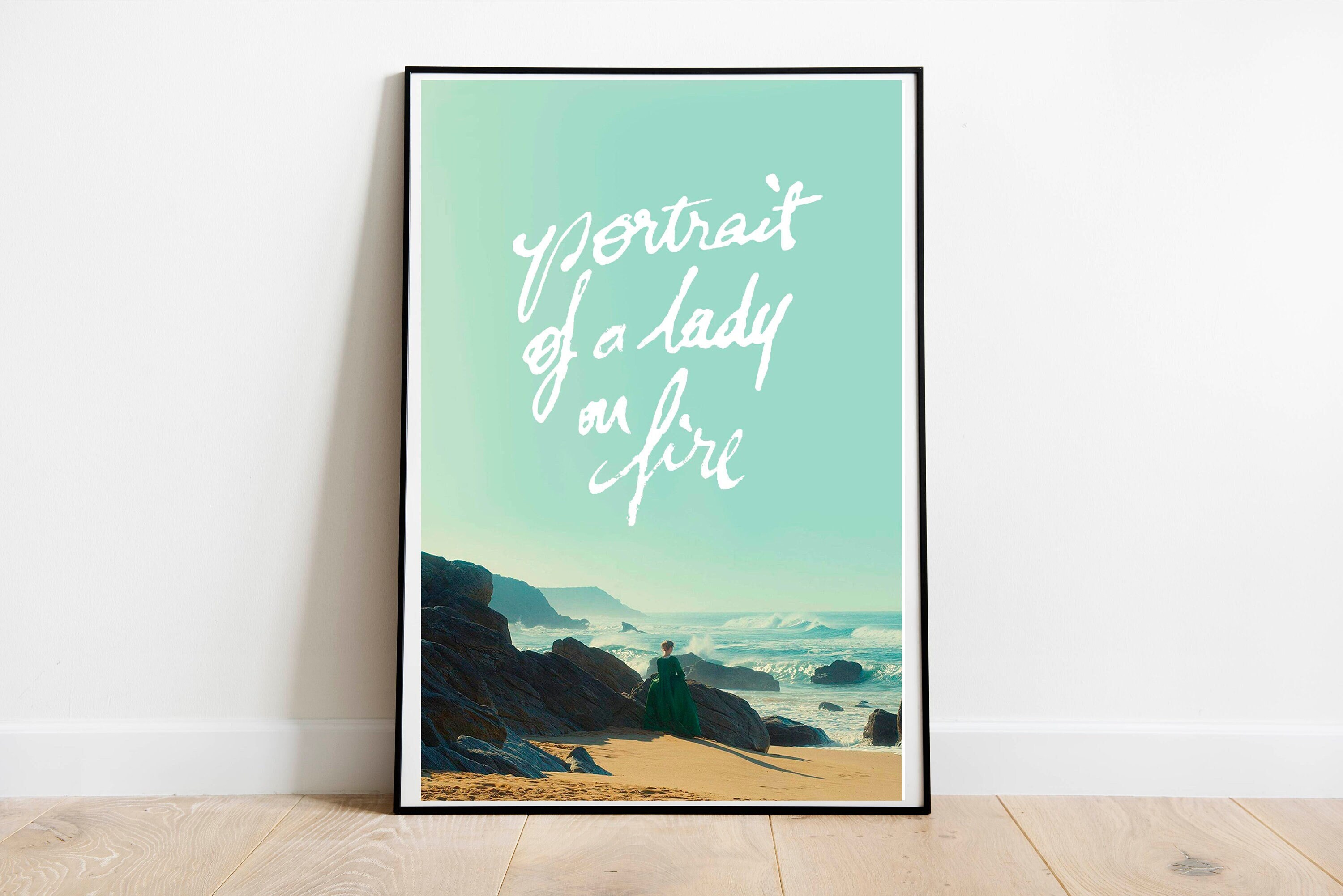 Porträt einer Dame am Feuer inspiriert von Kunstdruck | Porträt einer Dame auf Feuer Poster |