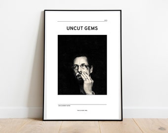 Impresión de arte inspirada en gemas sin cortar / Cartel de película inspirado en gemas sin cortar / Hermanos Safdie /