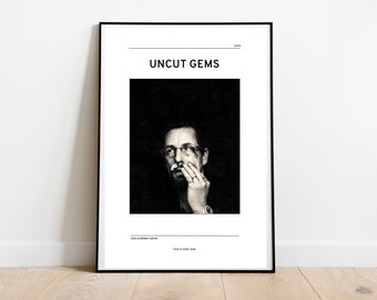 Uncut Gems Inspired Art Print | Uncut Gems Inspired Movie Poster | Safdie Brothers |