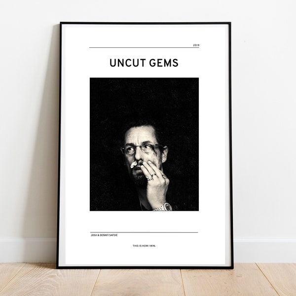 Uncut Gems Inspired Art Print | Uncut Gems Inspired Movie Poster | Safdie Brothers |