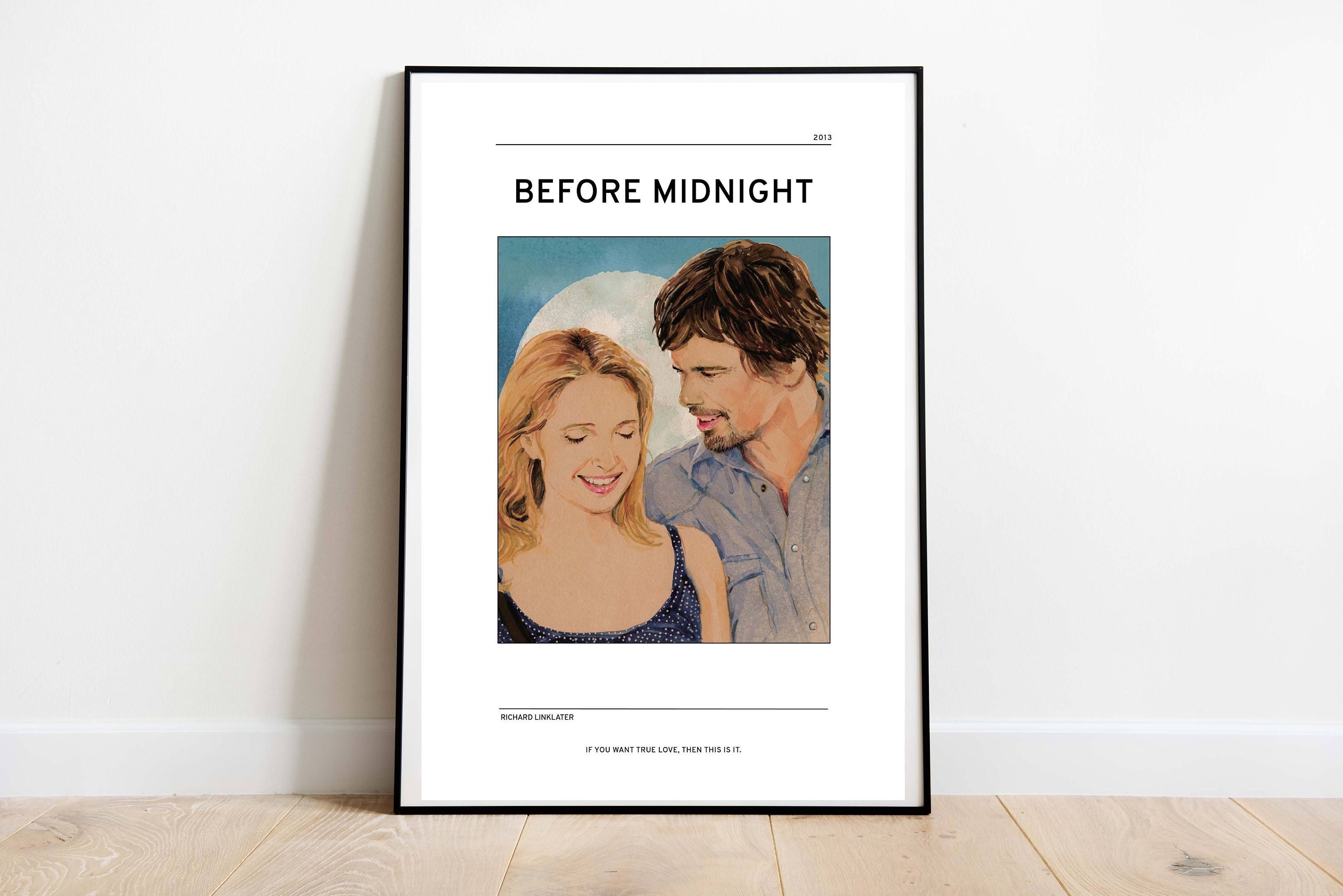 Before Midnight Movie Art Print | Before Midnight Movie Poster | Richard Linklater Poster | Julie Delpy Ethan Hawke